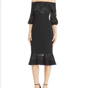 Aidan Mattox Off Shoulder Cocktail Dress